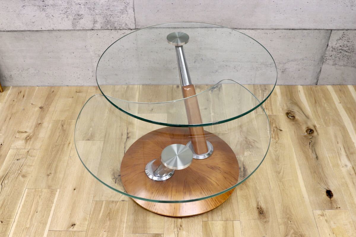 手動昇降式ガラステーブル ロナルドシュミット社（ドイツ製） - テーブル