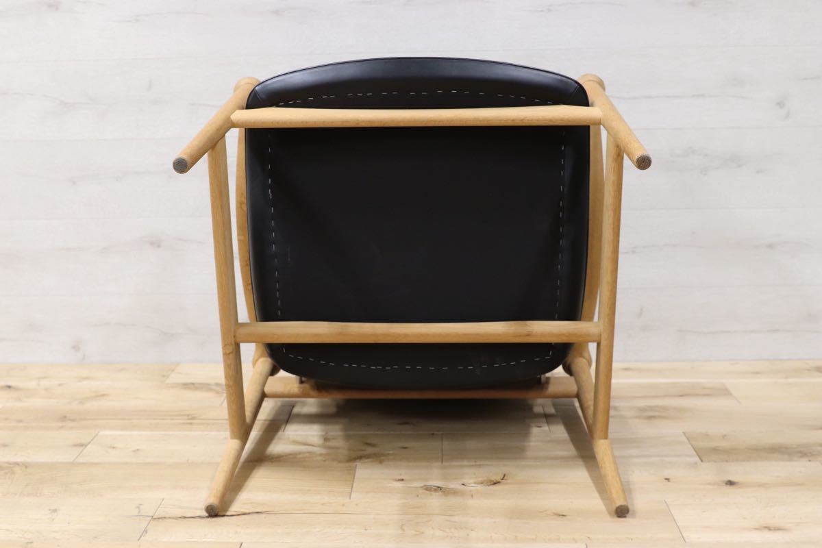 GMET232○ Fredrik Kayser / フレデリックカイザー イージーチェア Model 711 オーク材 本革 北欧ヴィンテージ  デンマーク Easy Chair