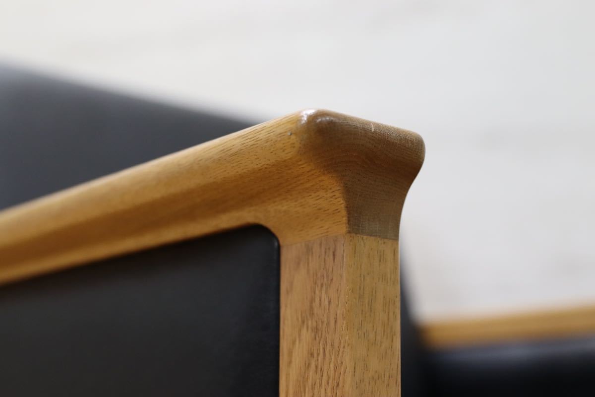 GMEK919B○北欧スタイル 1人掛けソファ シングルソファ ラウンジチェア イージーチェア オーク材 GE55 リプロダクト ハンスウェグナー