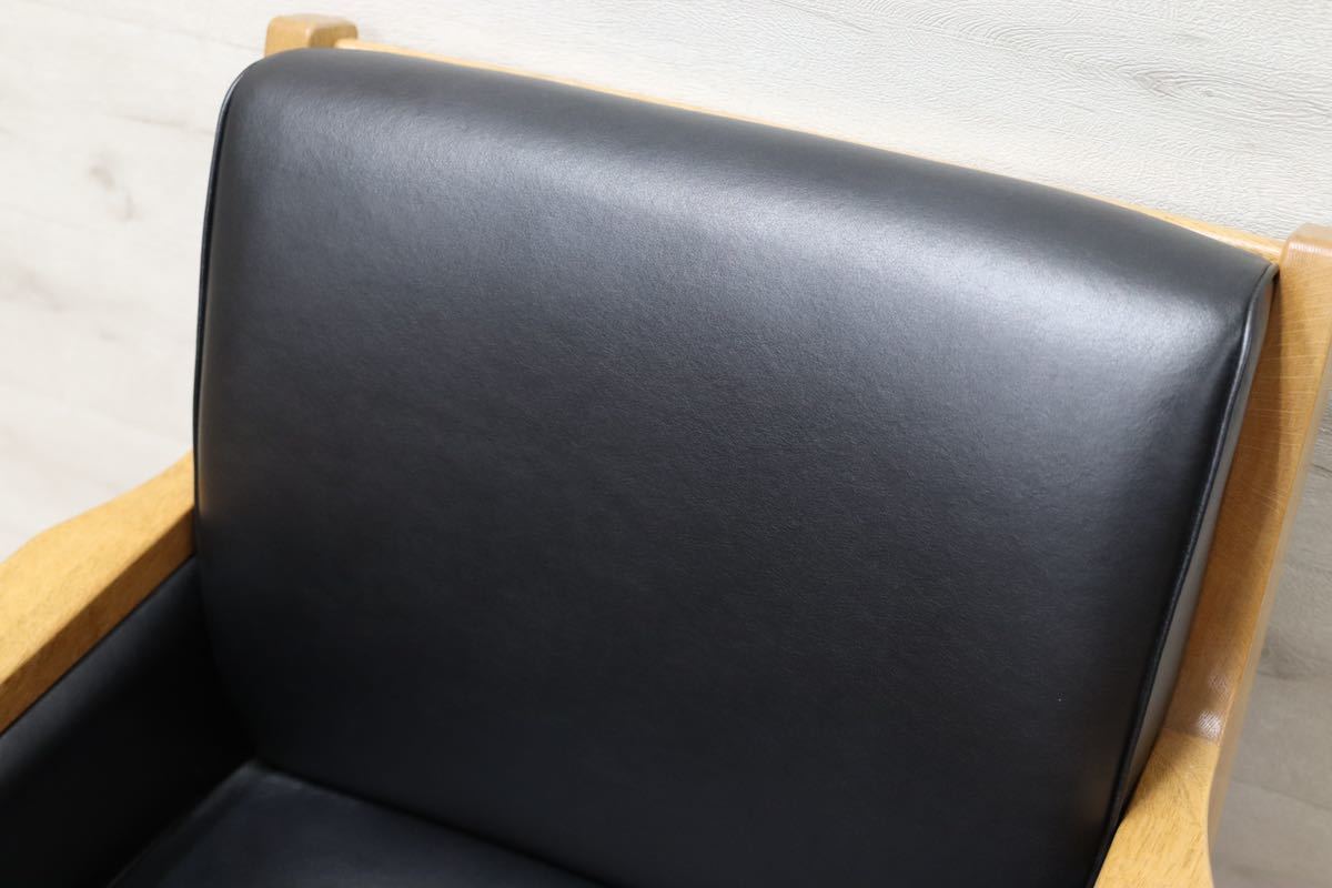 GMEK919D○北欧スタイル 1人掛けソファ シングルソファ ラウンジチェア イージーチェア オーク材 GE55 リプロダクト ハンスウェグナー