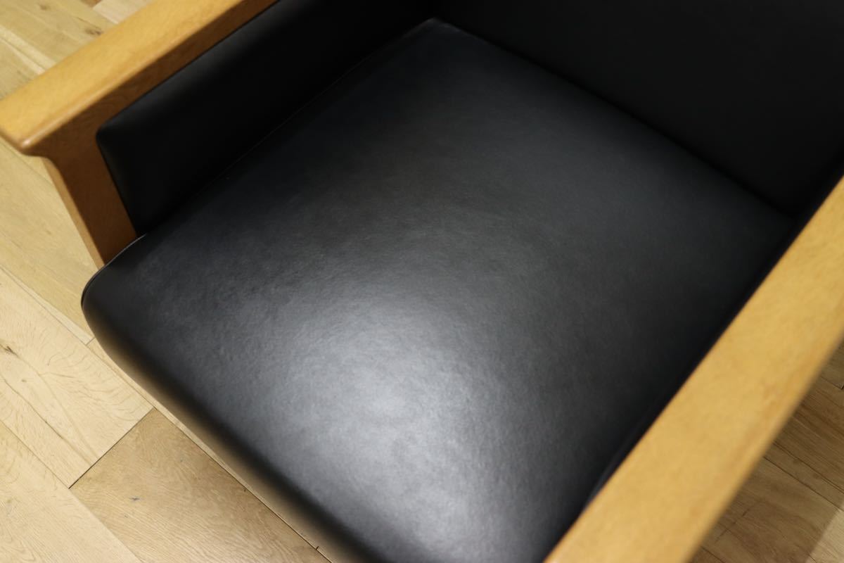 GMEK919D○北欧スタイル 1人掛けソファ シングルソファ ラウンジチェア イージーチェア オーク材 GE55 リプロダクト ハンスウェグナー