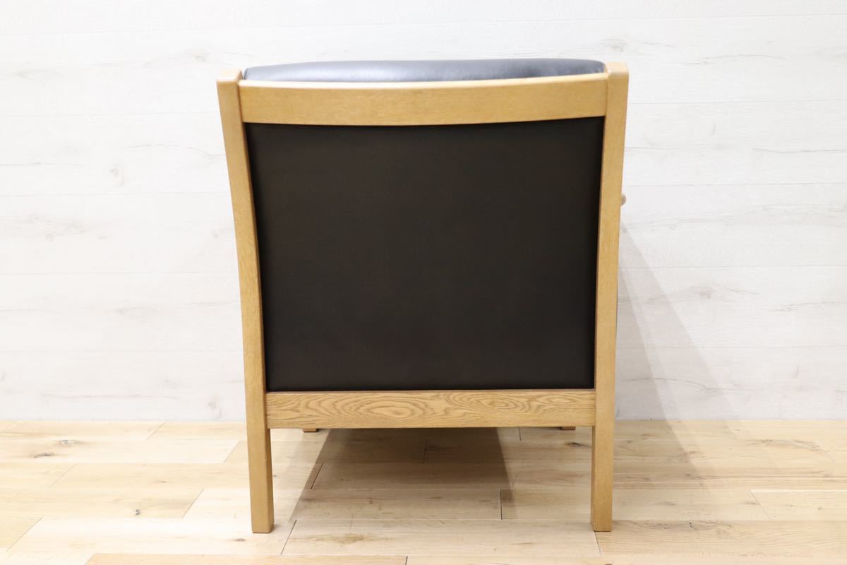 GMEK919D○北欧スタイル 1人掛けソファ シングルソファ ラウンジチェア イージーチェア オーク材 GE55 リプロダクト ハンスウェグナー