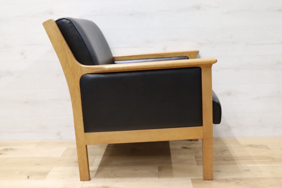 GMEK919D○北欧スタイル 1人掛けソファ シングルソファ ラウンジチェア イージーチェア オーク材 GE55 リプロダクト ハンスウェグナー