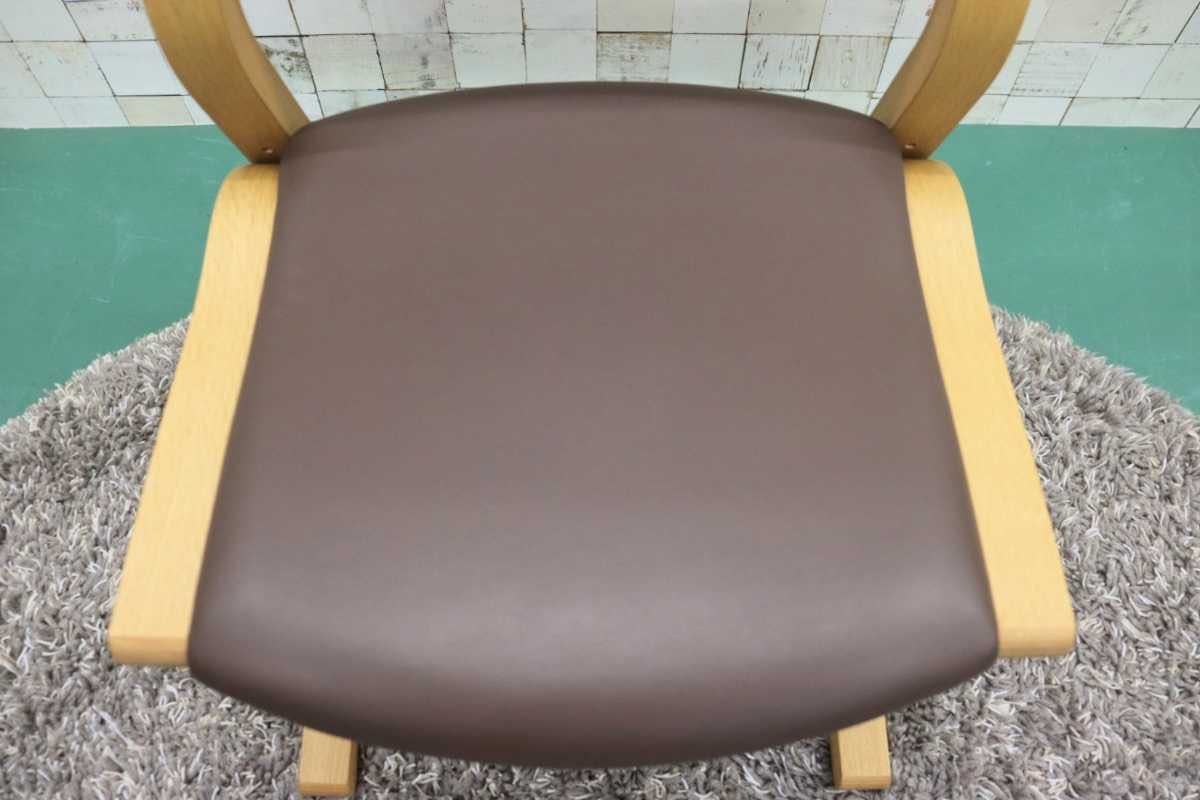 GMFH55○karimoku / カリモク キッズチェア 学習椅子 成長チェア デスクチェア チェア オーク材 曲木 高さ調整機能 ベネッセ 美品 約5万