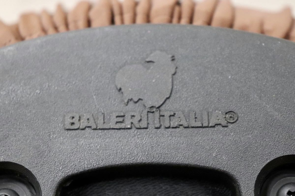 GMFN19G○Baleri Italia / バレリ イタリア Tatino タティーノ スツール オットマン ブラウン 定価約8.2万 新規張替え済