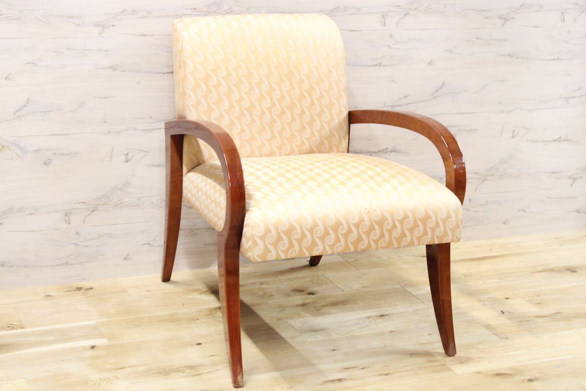 GMFH102○Bonventure / ボナベンチャー ダイニングチェア アームチェア 椅子 ファブリック カナダ製 希少