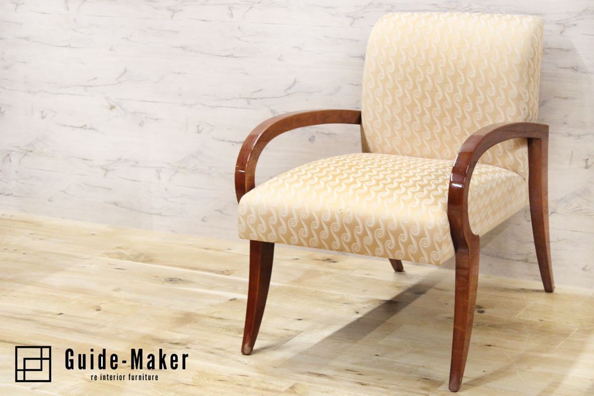 GMFH102○Bonventure / ボナベンチャー ダイニングチェア アームチェア 椅子 ファブリック カナダ製 希少