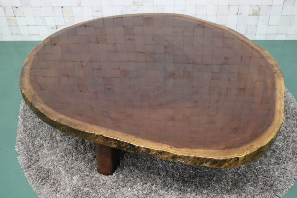 ブビンガレトロなブビンガの円形テーブル