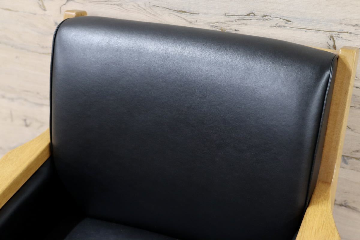 GMFK432B○北欧スタイル 1人掛けソファ シングルソファ ラウンジチェア イージーチェア オーク材 GE55 リプロダクト ハンスウェグナー