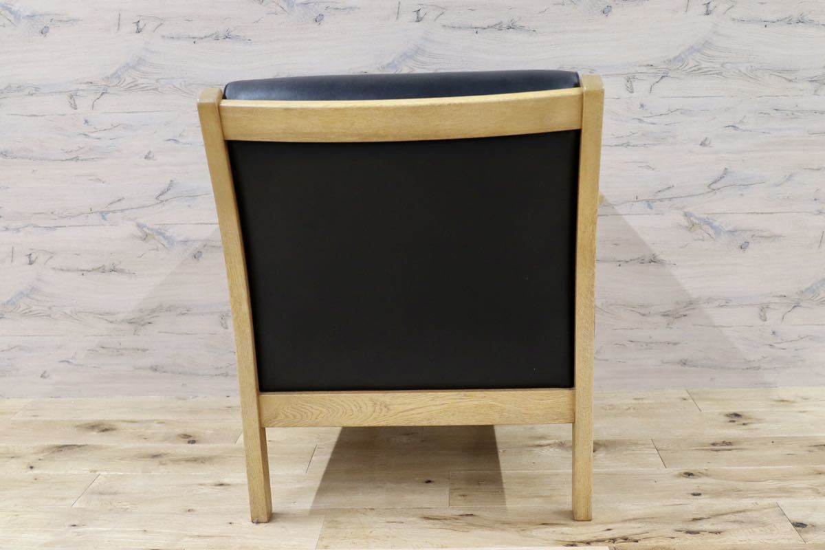 GMFK432B○北欧スタイル 1人掛けソファ シングルソファ ラウンジチェア イージーチェア オーク材 GE55 リプロダクト ハンスウェグナー