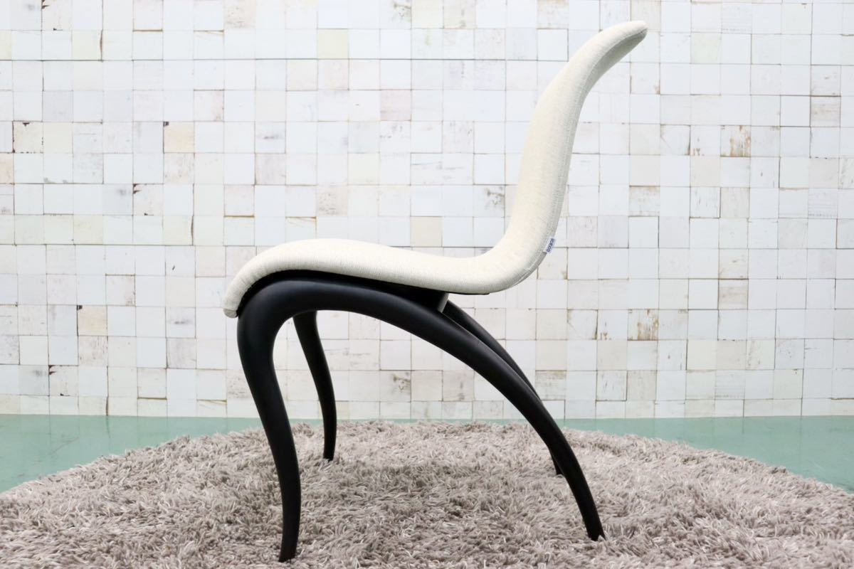 GMFT208B○porada / ポラダ ANXIE CHAIR アンクシーチェア ダイニングチェア ファブリック チェリー材 アクタス 定価約14万 新規張替え済