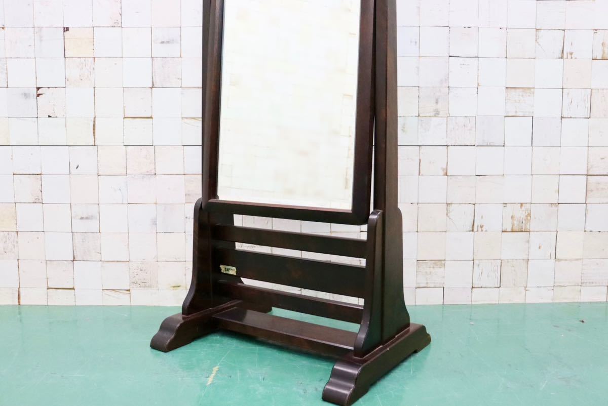 GMFF45○北海道民芸家具 ミラー 鏡 姿見 全身鏡 樺材 無垢材 和家具 民-
