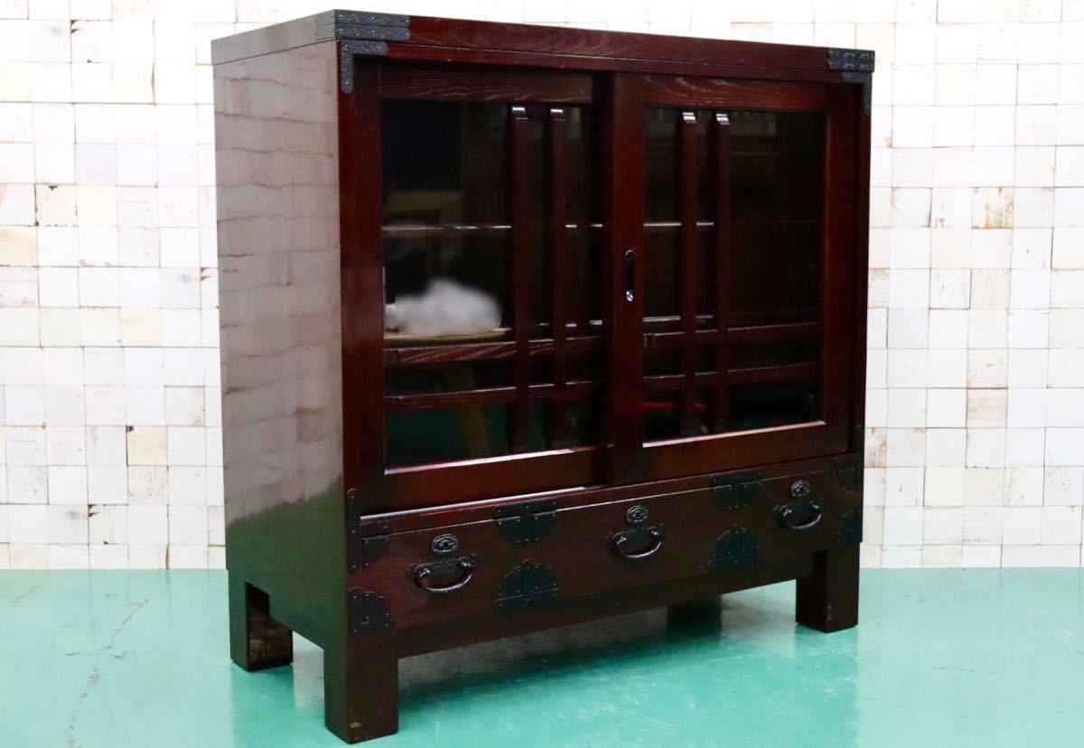 GMEK263○松山家具 最高級 茶棚 サイドボード 飾り棚 煎茶道具 和室