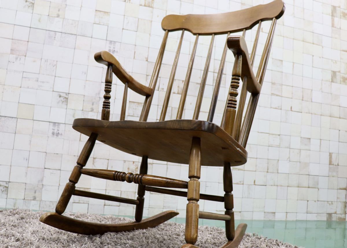 ⑤昭和レトロ 飛騨の家具 ヒダダイネット ウインザーチェア 木製椅子 
